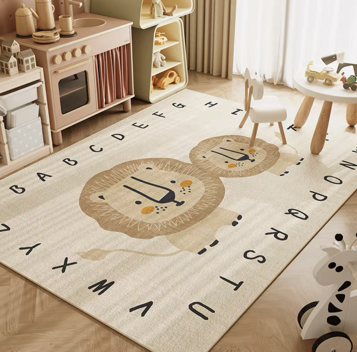 Kids Education Room - VIKAMA Neutral Cartoon Lion Baby Crawling