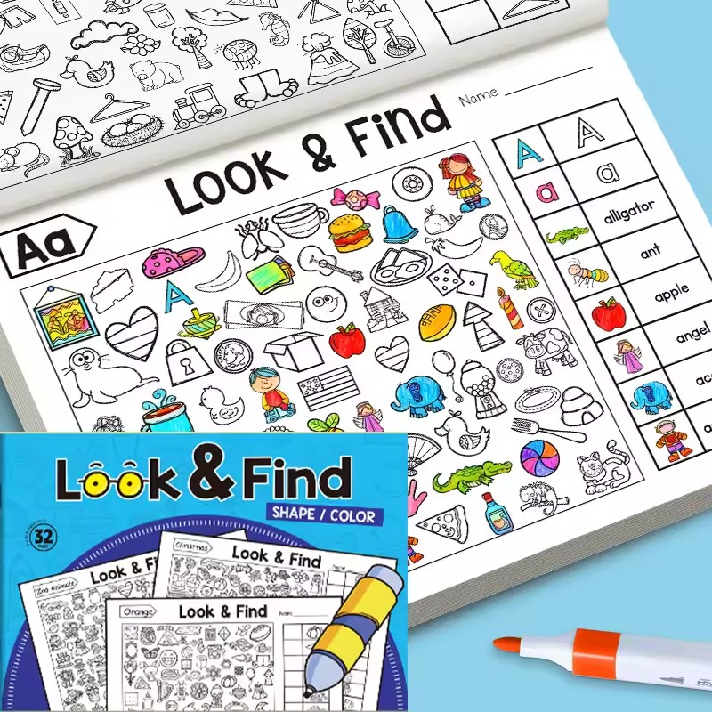 Kids Early Education - Look And Find Coloring Book for