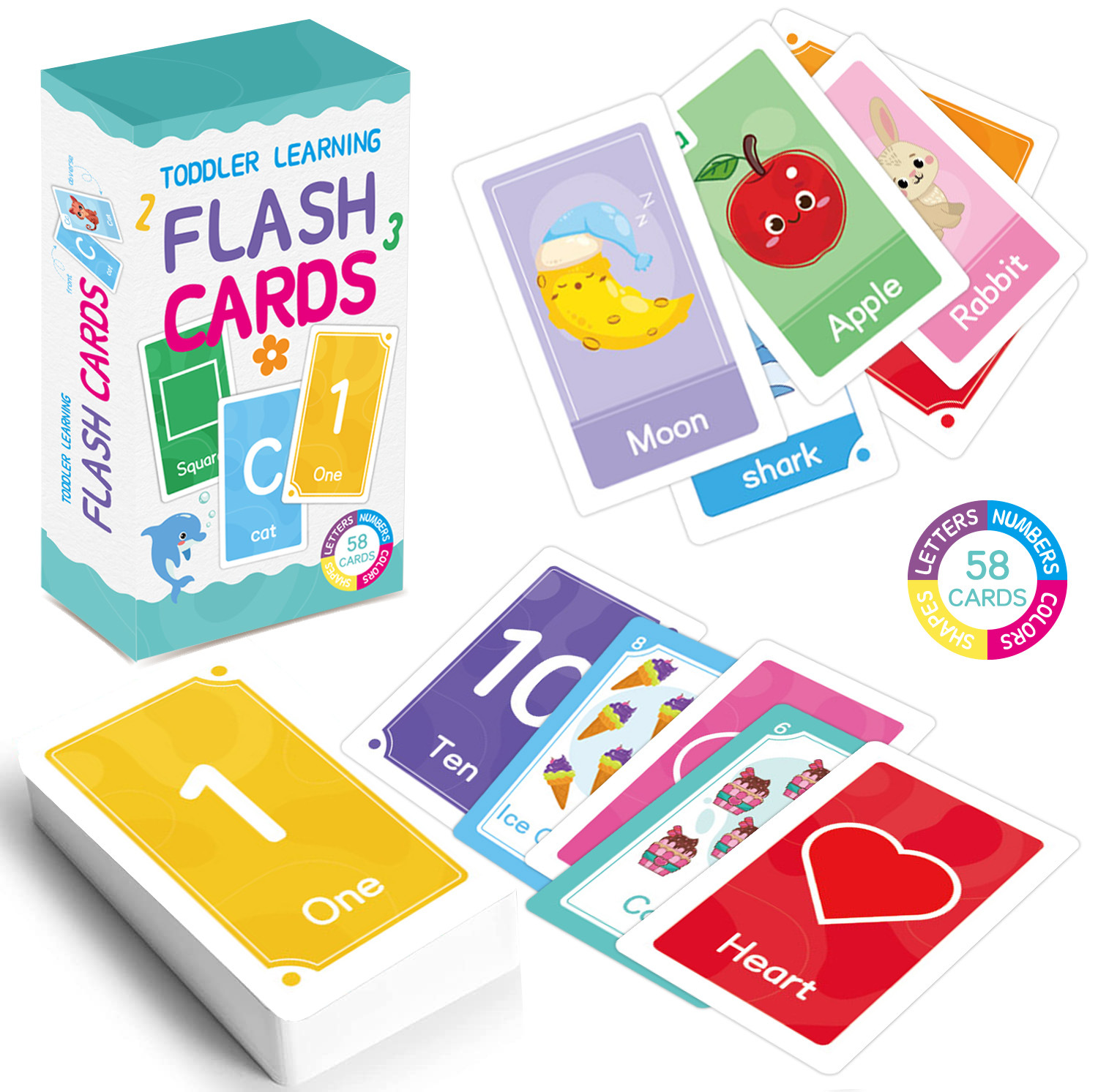 58 Pcs ABC Alphabet Flashcards - огляд і ціна Kids Early Education