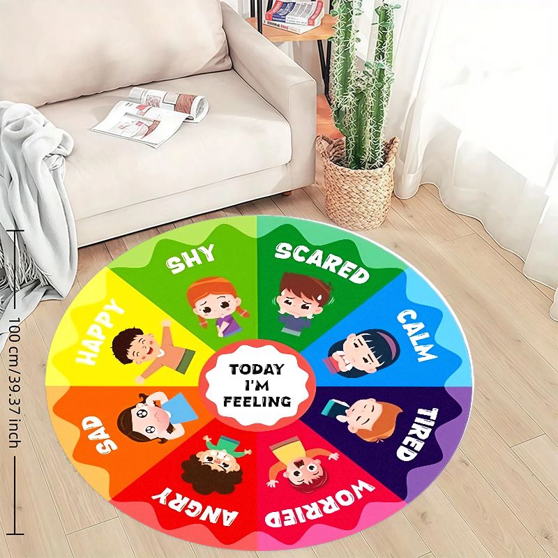 Emotion Wheel Kids Round Rug F - огляд і ціна Kids Education Room