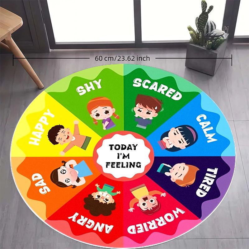 Emotion Wheel Kids Round Rug F - огляд і ціна Kids Education Room