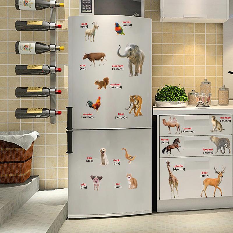 2Pcs Realistic Animal World Ed - огляд і ціна Kids Education Wallpaper