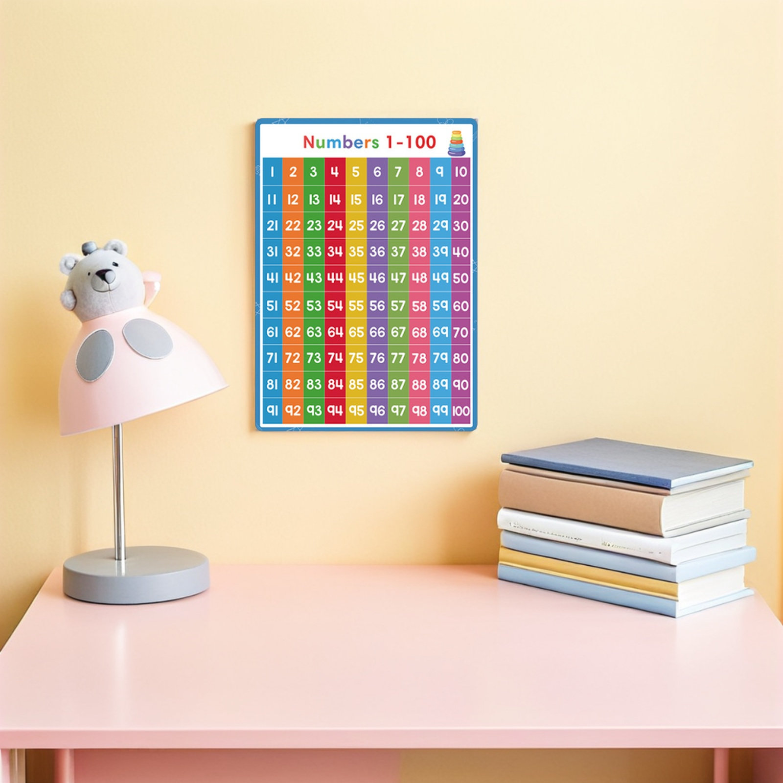 2Pcs Alphabet Number Poster Se - огляд і ціна Kids Education Wallpaper